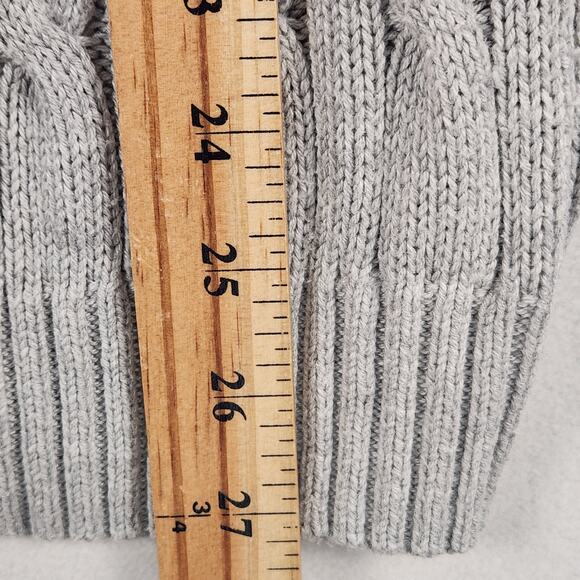 Kian D Mens Sweater Button Cable Knit Gray Size M Long Sleeve Cotton Blend EUC - Picture 8 of 11